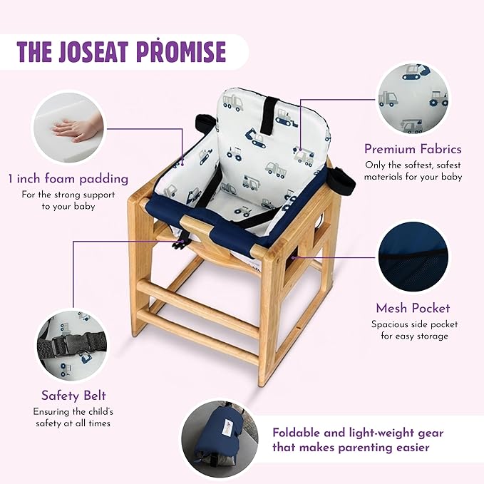 Shopping Cart Seat Cover for Baby, High Chair & Grocery Seat Protector, Padded Chair Covers for Restaurant Seats, Unisex Machine Washable Grocery Cart Liner & Swing Insert – Trucks