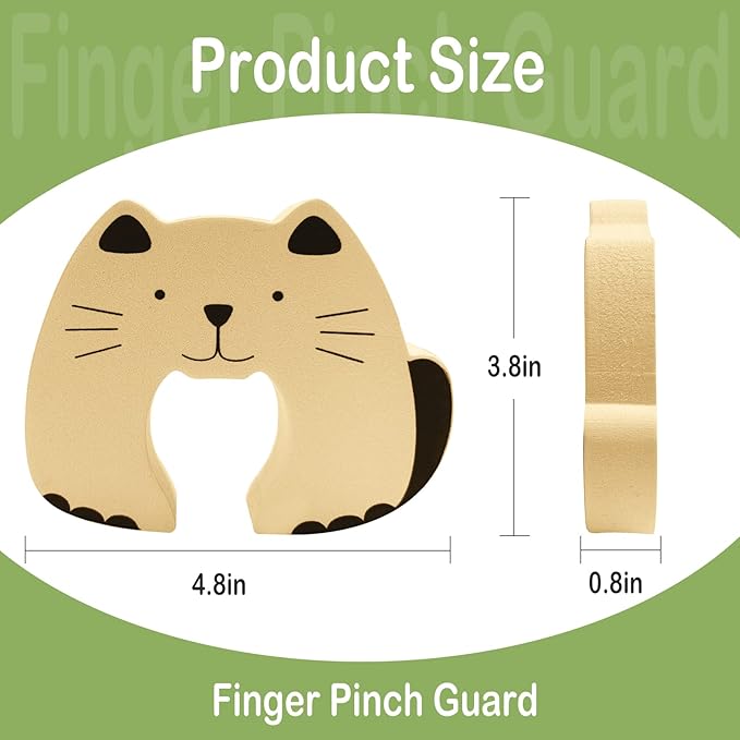 Giv Smil Finger Pinch Guard (Pack of 4) - Slamming Door - Prevent Finger Pinch lnjuries - Protect Child Fingers with Soft Foam Guard - Baby Proof Door Slam Stopper