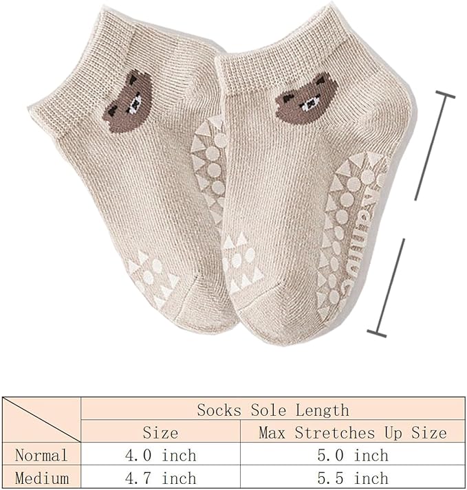 TFTSR Baby Knee Pads for Crawling (3 Pairs) and Baby Socks for Walking (3 Pairs), Walking Protector for Toddler Kid Girls Boy