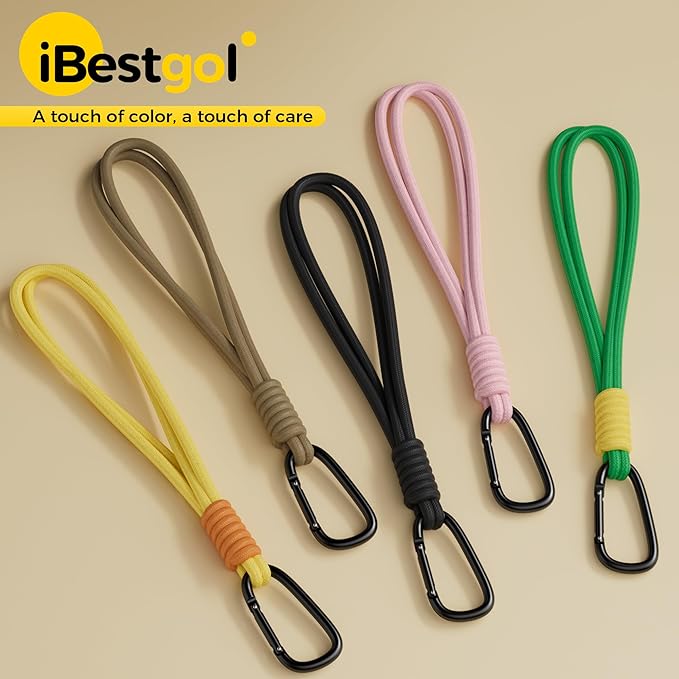 iBestgol Baby Stroller Hooks, Universal Clips for Diaper and Mommy Bags, Heavy-Duty Hangers with Straps, Practical Stroller Accessory for Moms, Black-4pc