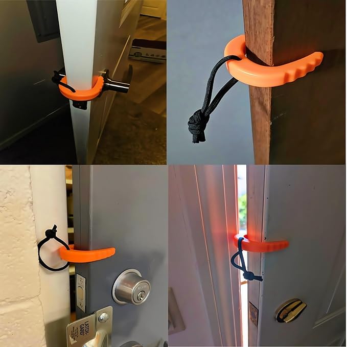 First Responder Door Stop, Door Wedge for Law Enforcement, Police, Emergency Medical Services, Firefighter Tools, 10 in (3, Black-Orange)