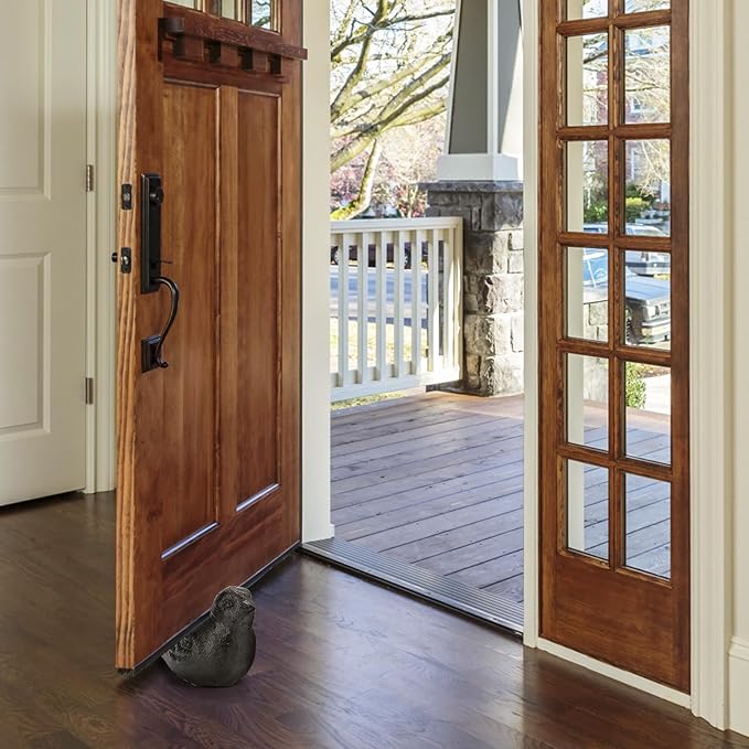 ZOOFOX 3 Pack Cast Iron Door Stopper, Decorative Door Stop, Heavy Duty Rustic Bird Door Stop Wedge for Carpet, Tile, Concrete or Wooden Floor