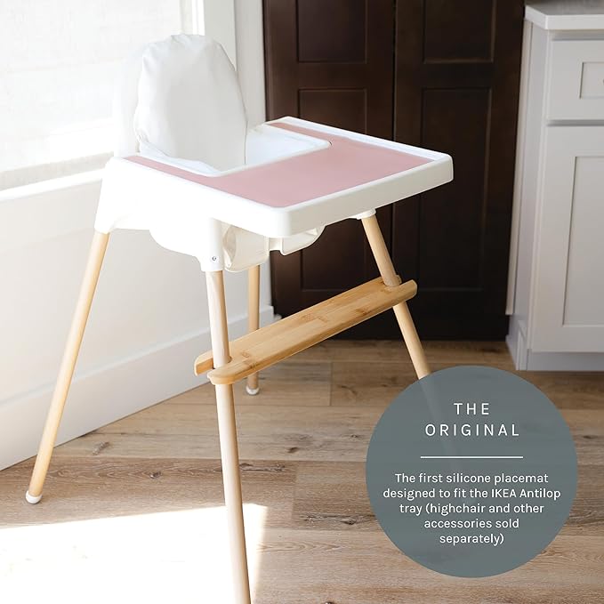 Yeah Baby Goods Placemats Compatible with The IKEA Antilop Highchair (Pale Terracotta) - Food-Grade Silicone Highchair Tray Mat – Easy to Clean, High Chair Accessory