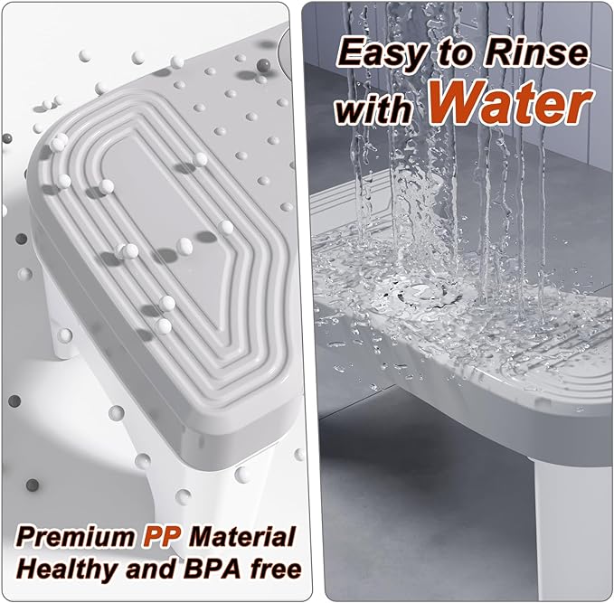 Black Toilet Stool Poop Stool Squat Adult, Toilet Foot Rest Step Stool for Adults, Portable Bathroom Stool for Pooping, Portable Squatting Toilet Stand for Feet, Healthy Gifts, Black