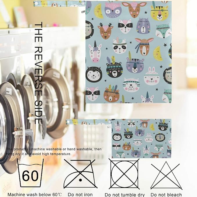 visesunny Funny Bear Unicorn Animal 2Pcs Wet Bag with Zippered Pockets Washable Reusable Roomy for Travel,Beach,Pool,Daycare,Stroller,Diapers,Dirty Gym Clothes, Wet Swimsuits, Toiletries