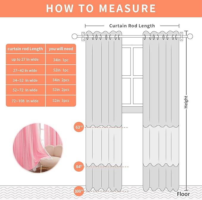 XiDi Curtains for Girls Bedroom, Pink Blackout Curtains for Kids Room, Room Darkening Hot Pink Curtain, 1 Panel