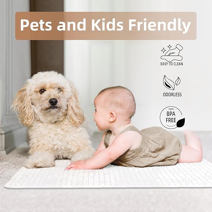 Office Chair Mat for Carpet Floor, 2 Pack 36" x 48" Chair Mat, Slip Resistant Heavy Duty Under Desk Protector Carpeted Floors Mats, Rolling Computer Mats with Studs for Office Low Pile Carpets