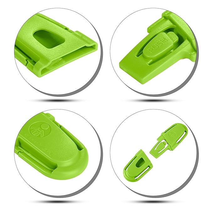 Universal Car Seat Chest Clip, Adjustable Harness Positioning Clip for Stroller and Booster Seat, Anti-Slip Shoulder Straps Holder Accessory for Parents (1 Pack, Green)