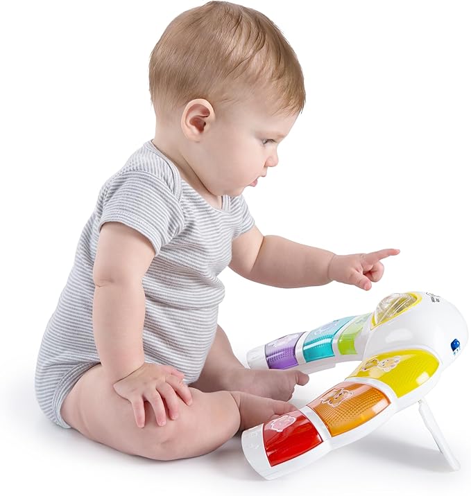 Baby Einstein Glow & Discover Light Bar Musical Toy, Activity Station, Sitting Up and Tummy Time Toy, Color and Animal Learning Toy, Infant Ages 3 Months+