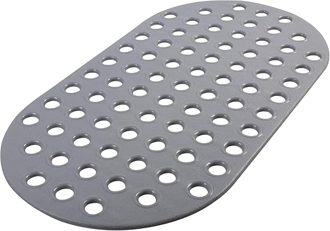 ALL PRIDE Shower Mat Non Slip Grey Bathtub Mat Non Slip 29 x 15 Inch Oval Bath Mat for Tub Bathroom Elderly Kids