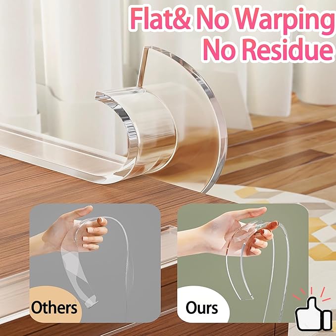 Clear Soft Corner Protectors for Furniture Strip,1.8in (W) x 13FT(L),Sharp Edge & Table Bumper,Window Edge,Wall Protector, Soft Corner Guards Safe for Proof,Table Corner Protectors in Family