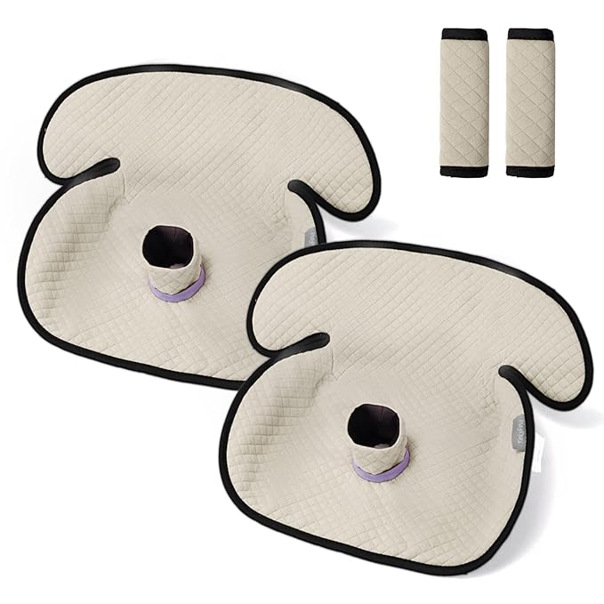 TinlyFinly 2 Pack Baby Potty Training Car Seat Protector, Waterproof Car Seat Liner for Potty Training Toilet, Baby Infant Toddler Piddle Pad Fits for Carseat, Stroller, Highchair - 2 Pack, Beige