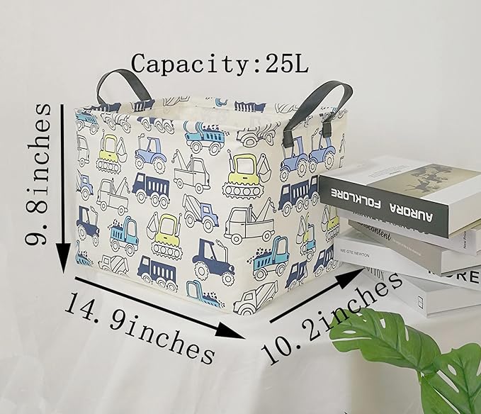 ACMUUNI Rectangle Gift Shelf Nursery Storage Basket Laundry Hamper Storage Box and Bins for Home Clothes with Handles