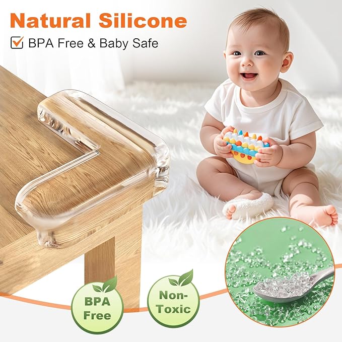 12 Pack Corner Protector Baby Corner Guards Furniture Corners & Edges Safety Bumpers Corner Covers Baby Safety for Sharp Edges