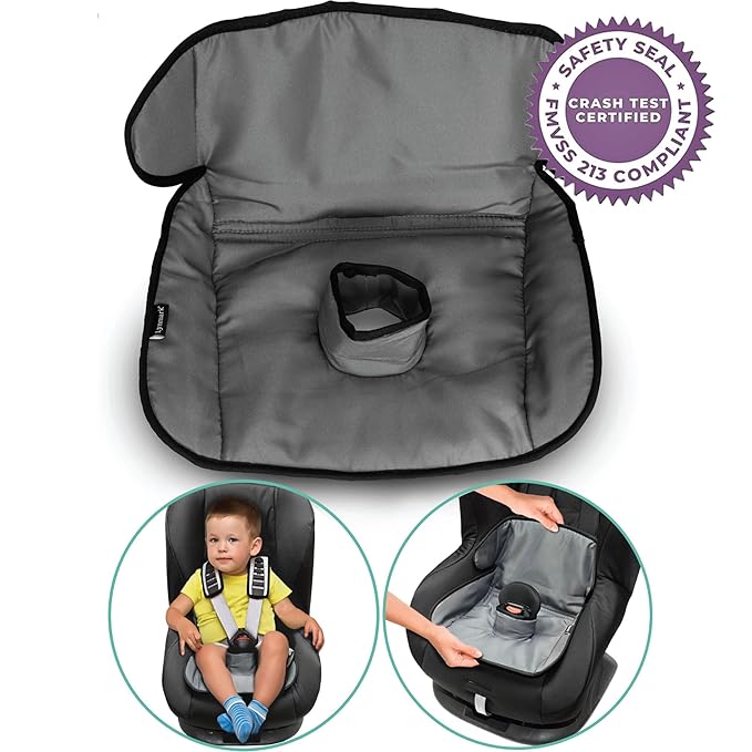 Lynmark® 2x Potty Training Car Seat Protector Cover - Waterproof Soft Piddle Pads for Toddlers and Baby Carseat - Travel-Friendly Universal Washable Liner Mat for Spills, Nappy Leaks, Accidents - Grey