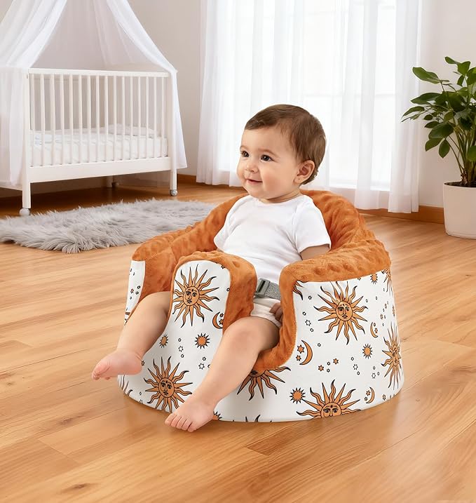 Seat Cover Compatible with Bumbo and Nuby Seat, Booster Seats Accessories, Soft Breathable Cover for Baby Girl Boy, Cover Only