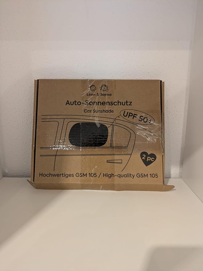 Parasol Coche Bebé - PROTECCIÓN UV CERTIFICADA UPF50+ - Material de primera calidad GSM 105 - Certificado DEKRA - Parasol Lateral Coche - Parasol Ventana Trasera Coche - Máxima protección UV