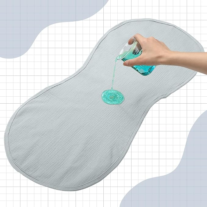 Hahafelt 3 Pcs Changing Pad Liners Fits in Peanut Shape Changing Pad Waterproof Diaper Mats Organic Cotton Peanut Mats are Warm on a Baby's Back, Washable Reusable(Wild Duck,Blue)