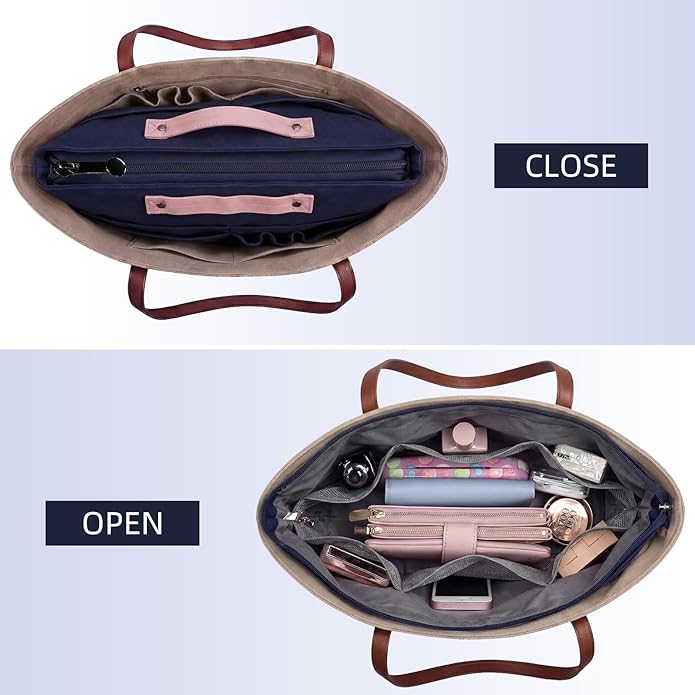 VANCORE Purse Organizer Insert for Handbags,Tote Bag Organizer Insert with Zipper Bag,Premium Handbag Organizer Inside Liner for Women