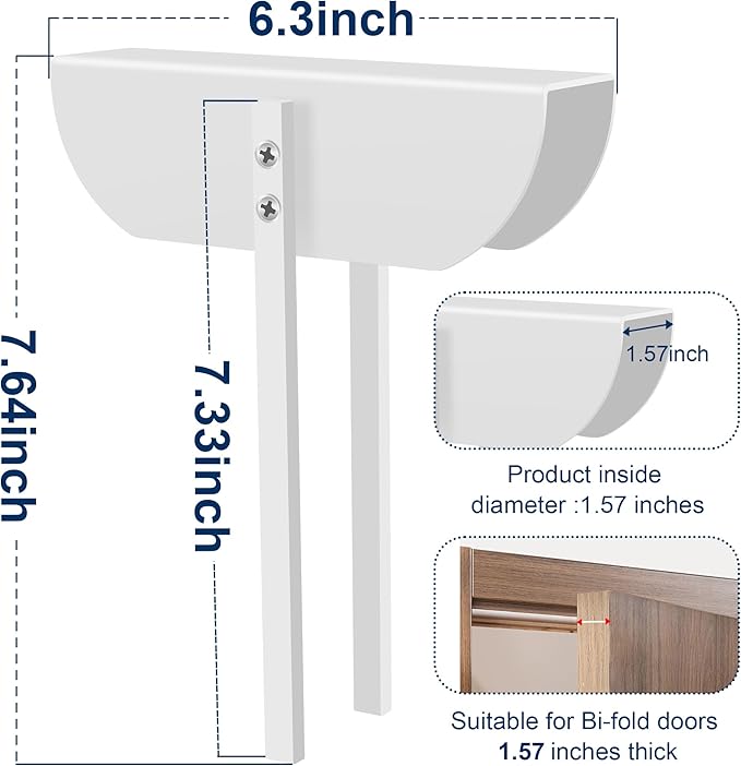Bifold Door Lock- Metal Double Door Child Safety Locks Keep Toddler, Cats&Dogs Out of Pantry, Closets, Cabinets