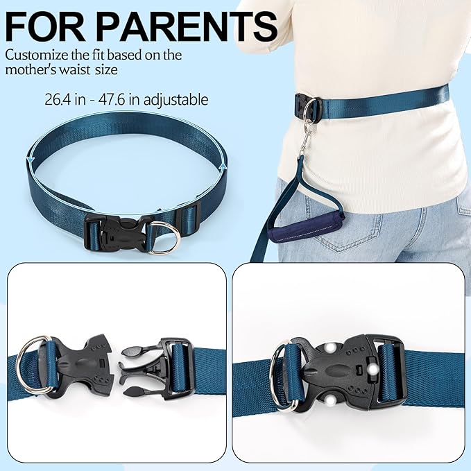 Waist Leash Harness for Kids with Autism, Hands-Free Safety Tether to Prevent Wandering in Public, Adjustable Waist Belt Leash for Autistic, ADHD & Special Needs Children, Fits Big Kids Ages 3–12