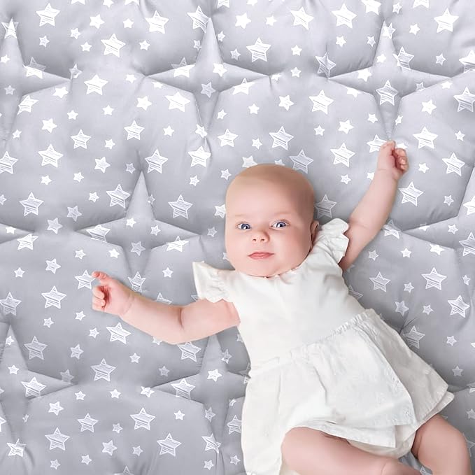 Baby Play Mat, Extra Large Thick Playpen mat, Non Slip Padded Kids Play Mat for Playing 79"x71" One-Piece Baby Floor Mat for Babies, Toddlers