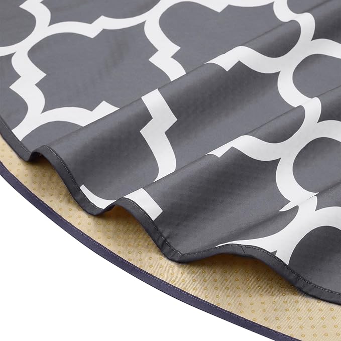 Round Splat Mat for Under High Chair/Arts/Crafts by CLCROBD, 53" Baby Anti-Slip Food Splash and Spill Mat for Eating Mess, Waterproof Floor Protector and Table Cloth (Round Lattice)