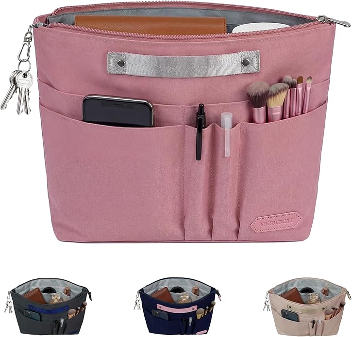 VANCORE Purse Organizer Insert for Handbags,Tote Bag Organizer Insert with Zipper Bag,Premium Handbag Organizer Inside Liner for Women