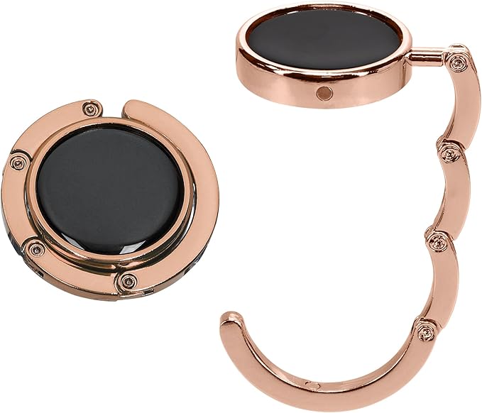 kwmobile Purse Hanger for Table (Set of 2) - Purse Hook for Table - Folding Handbag Hanger - Portable Bag Holder