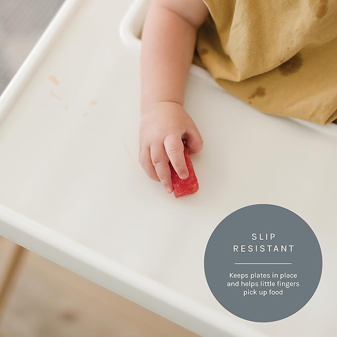Yeah Baby Goods Placemats Compatible with The IKEA Antilop Highchair (Coconut Cream) - Food-Grade Silicone Highchair Tray Mat – Easy to Clean, High Chair Accessory
