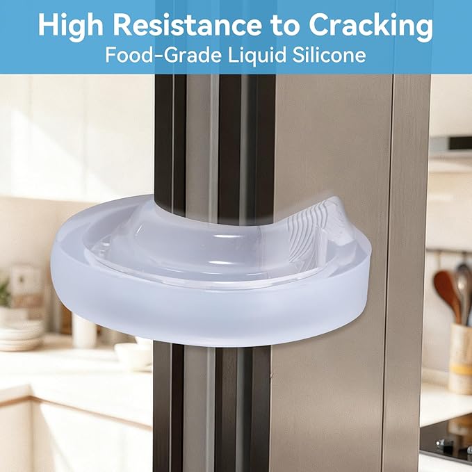 Silicone Door Pinch and Door Slam Stopper, Door Protector for Kids Finger Safety, Babyproof Doors to Avoid Pinched Fingers & Door Slamming, 1Pcs, Translucent