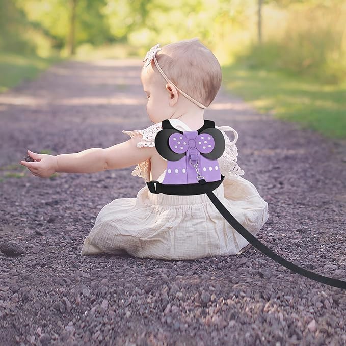 Accmor Toddler Harness Leashes + Anti Lost Wrist Link, Cute Child Safty Harness Leash Belt for Kids, Baby Anti Lost Leash Walking Harness Wristband Adjustable Assistant Strap for Girls/Boys to Travel