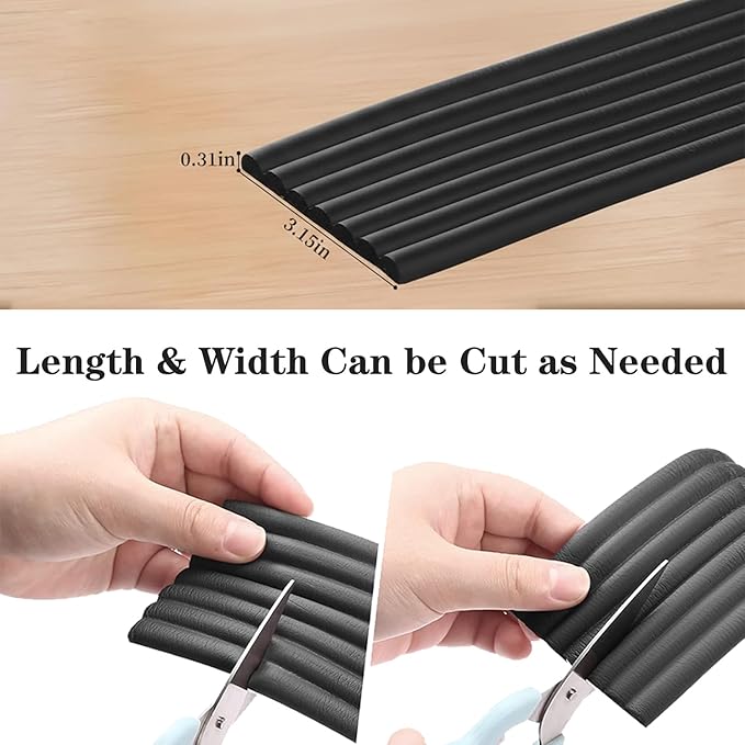 Edge Protector for Baby, Corner Protector for Baby, Soft Foam Furniture Edge Bumper Guards, Desk Edge Cushion, Baby Proofing Edge Corner Protector for Table, Fireplace 6.5ft White
