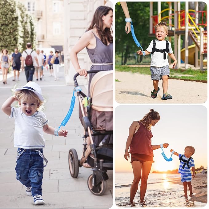 Accmor Toddler Leash Harness, Safty Harness Baby Leash Child Anti Lost Wrist Link, Cute Kids Harness with Walking Assistant Strap Belt Tether for 1-5 Years Boys/Girls to Zoo or Mall