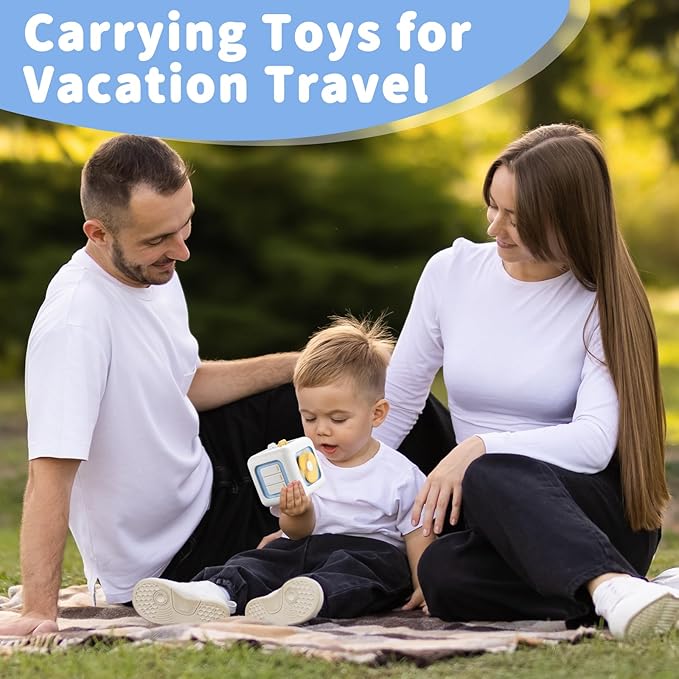 Busy Cube Toy for 1 Year Old, Montessori for 1+ Year Old, Travel Toys for Toddlers 1-3, Learning Fine Motor Skills| Birthday Gifts for 12 Months