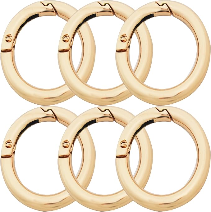 3/2.5/2/1.5 inch Big Round Carabiners Clips Metal Trigger Spring O Rings Snap Hooks DIY Charms Accessory for Keychains Bags Purses Crafts Making