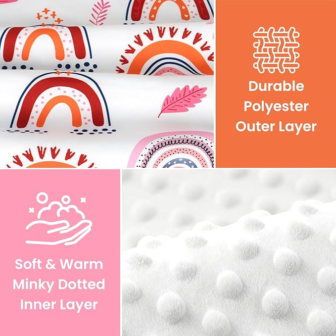 Rquite Car Seat Cover Baby, Carseat Covers Baby Girl, Winter Infant Car Seat Cover, Warm Minky Car Seat Canopy, Baby Carrier Cover with Peekaboo Opening, Multi Use Nursing Cover & Toddler Blanket