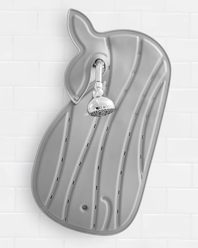 Skip Hop Non-Slip Baby Bath Mat, Moby, Grey & Baby Bath Spout Cover, Universal Fit, Moby, Grey