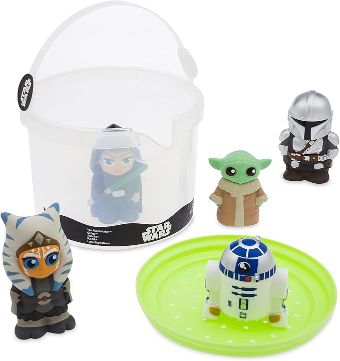 Disney Store Official Bath Set (Star Wars: The Mandalorian) - Kids Bathtub Accessories with Beloved Disney Characters - Colorful and Fun Bath Time Essentials for Kids - Suitable for All Ages
