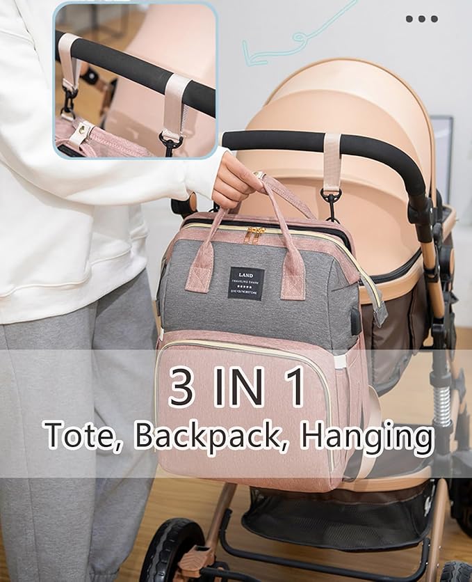 houscly Green Diaper Bag Backpack for Mom: Baby Bags for Boys Girls Toddler Women Men Large Back Pack Diapers Bag Big Travel Pañaleras Modernas Para Bebe Niña Unisex Newborn Essential Baby Registry