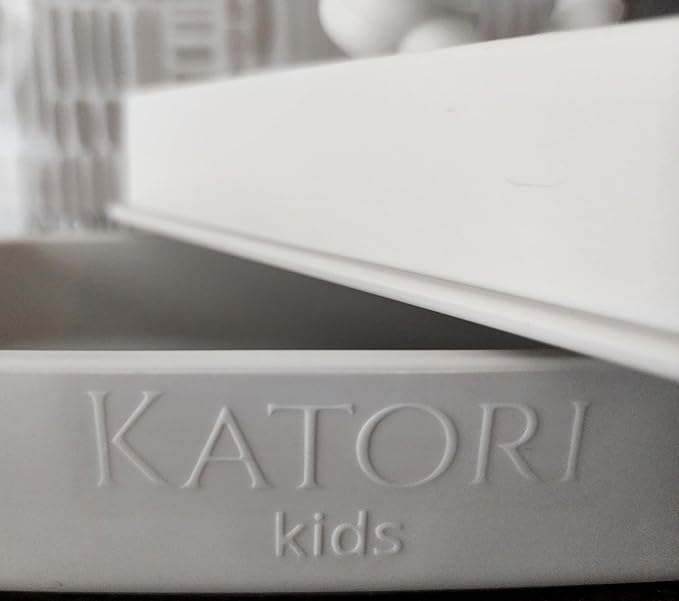 KATORI KIDS Suction Plate for Baby To Go | 5pc Travel Silicone Baby Plate Feeding Set with Travel Bag | Toddler Plate | Baby Travel Essential | Baby Bowl | Platos para Bebes (Boho Creme)