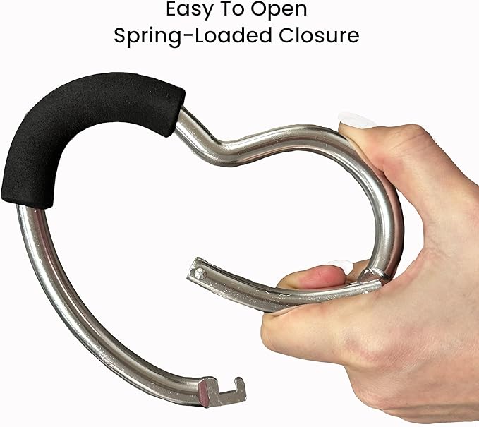Lulyboo Heart Shaped Carabiner Clip – Heavy Duty Metal Hook for Strollers, Shopping Carts & Gear – Large, Sturdy & Stylish Design