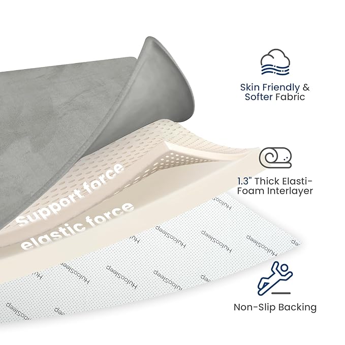 Baby Play Mat for Floor,Extra Large 59"×71" Tummy Time Mat,Thicker Memory Foam Mats for Toddler,Infant,Kid,Water Repellent Ultra Soft Coral Velvet,Non-Slip Backing Safe for Crawling(Light Grey)