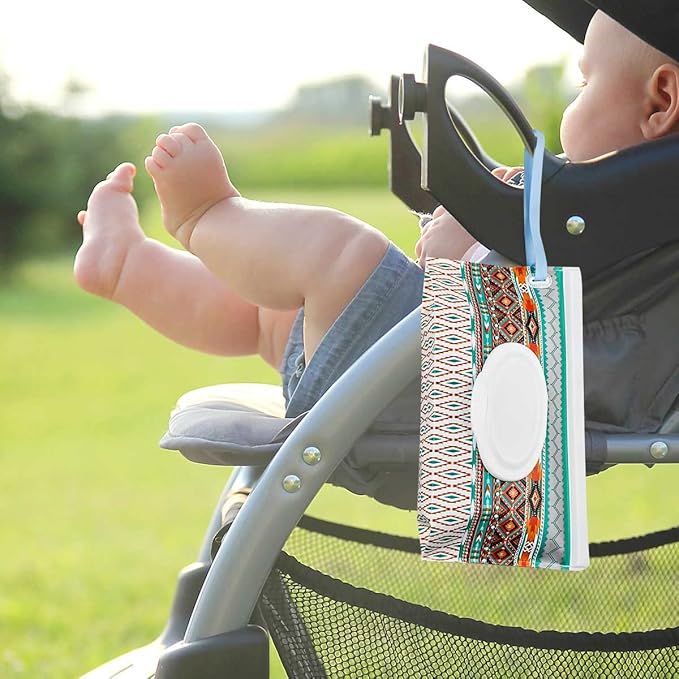 3 Pack Baby Wipes Dispenser - Portable, Refillable Travel Wipes Holder for Diaper Bag