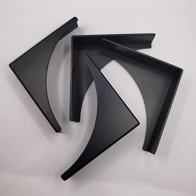 4 Pcs Black Metal Corner Protector Box Edge Safety Guard Cabinet Furniture Corner Metal Bumpers