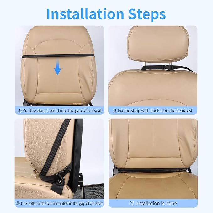 Viaviat Car Seat Protector Large Kick Mat 2 Pack Durable Water Resistant Auto Seat Back Covers with 2 Mesh Pockets Protection Against Dust Mud Scratches (Dark Gray, 2-Pack)