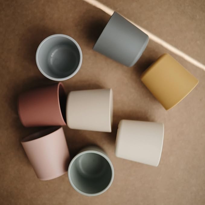 mushie Dinnerware Cups For Kids | Made in Denmark, Set of 2 (Cloud)