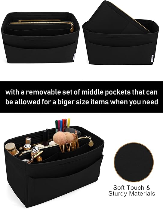 LEXSION Felt Insert Bag Organizer Bag In Bag For Handbag Purse Organizer Fits Speedy Neverful