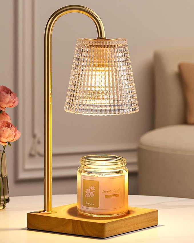 Hong-in Candle Warmer Lamp with Timer Dimmer,Birthday Gifts for Women Mom Sister,House Warming Gifts New Home Room Decor,Vintage Wax Warmer for Scented Wax Jar Candles