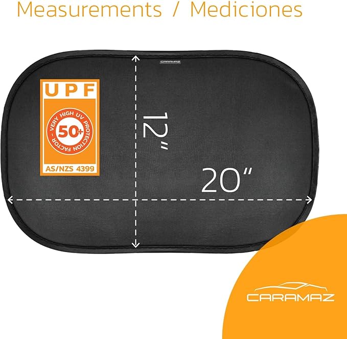 Car Window Shade for Baby with Certified UV-Protection 2 Pack - 20"x12"